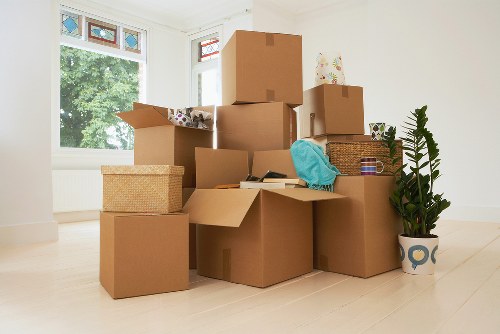 Waste and packaging disposal during a removal service