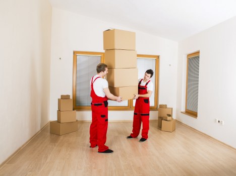 Packing and labeling household items for a move in France