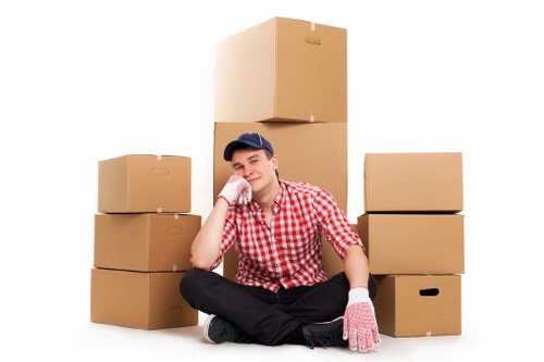 Loading furniture as part of a France removal booking